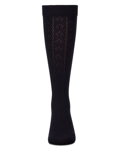 Girls "Dainty Hearts" Cotton-Rich Pointelle Knee High Sock