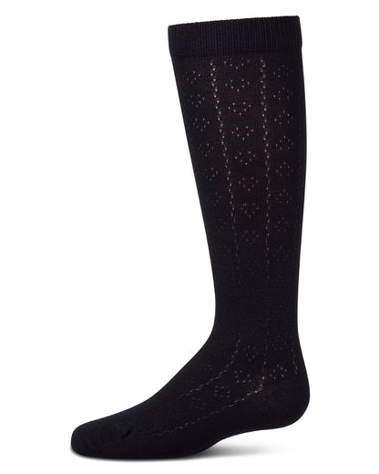 Girls "Dainty Hearts" Cotton-Rich Pointelle Knee High Sock