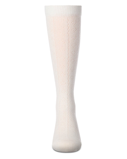 Girls "Dainty Hearts" Cotton-Rich Pointelle Knee High Sock