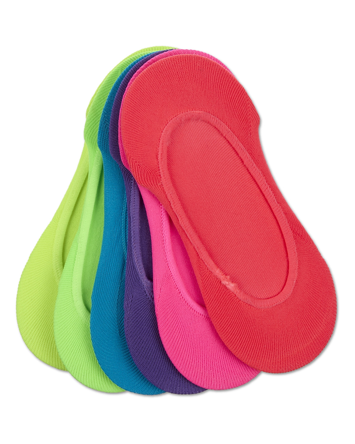 Girls Microfiber Liner Socks 6-Pack : Color: Neon Brights