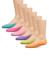 Girls Microfiber Liner Socks 6-Pack : Color: Pastel Brights