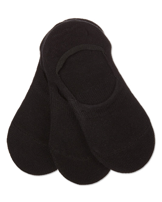 Girls' 3 Pair Pack Hi-Cut Liner Socks : Color: Black-Black-Black