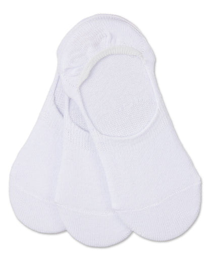 Girls' 3 Pair Pack Hi-Cut Liner Socks : Color: White-White-White