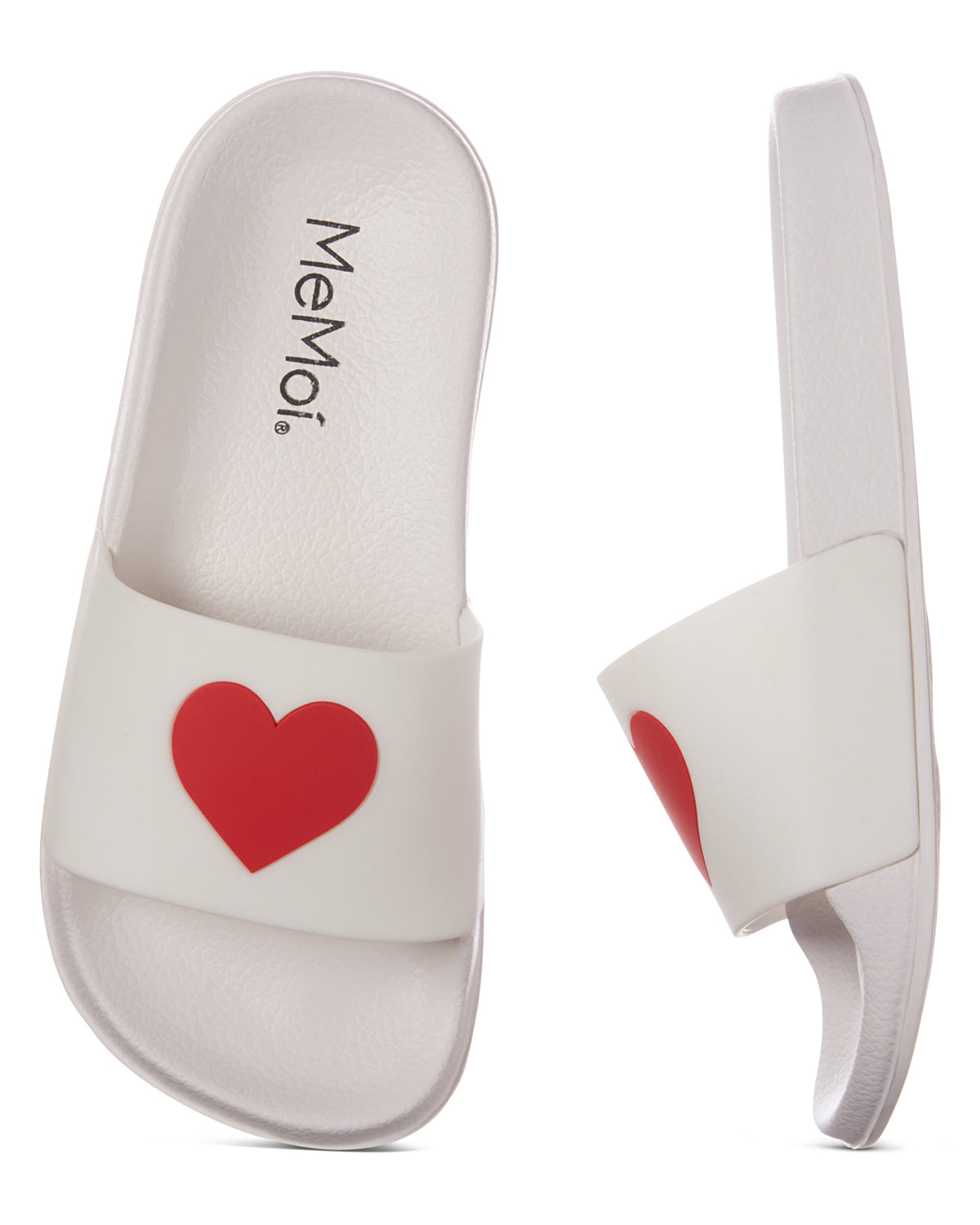 Girls Heart-Themed EVA-Cushioned Ergonomic Slide Sandals