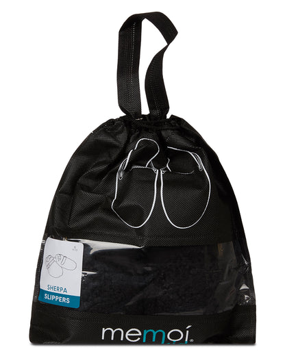 Kids' Teddy Sherpa Slippers : Color: Black