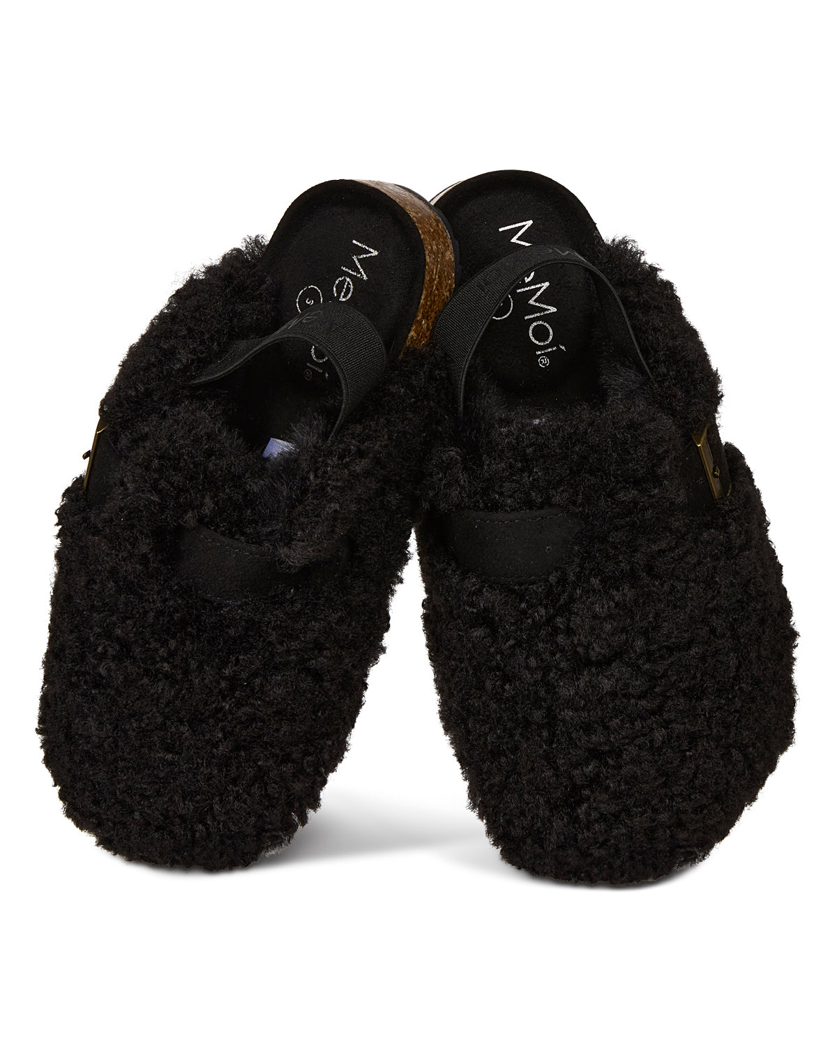 Kids' Teddy Sherpa Slippers : Color: Black