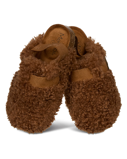 Kids' Teddy Sherpa Slippers : Color: Tan