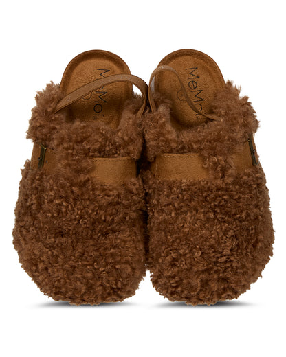 Kids' Teddy Sherpa Slippers : Color: Tan