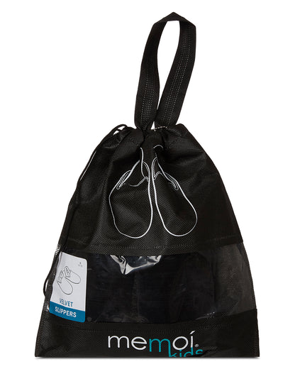 Kids' Velvet Sling Back Slippers : Color: Black