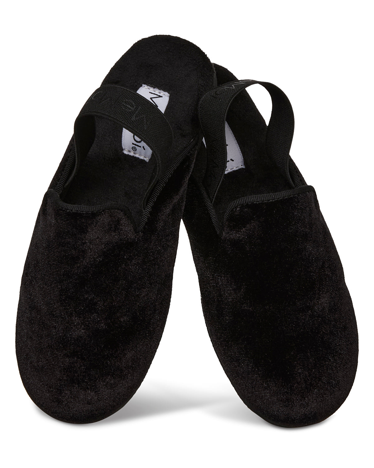 Kids' Velvet Sling Back Slippers : Color: Black