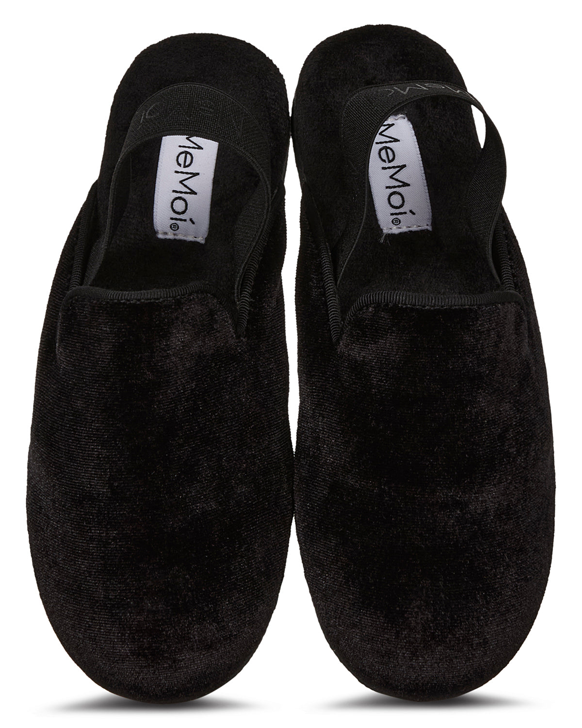 Kids' Velvet Sling Back Slippers : Color: Black