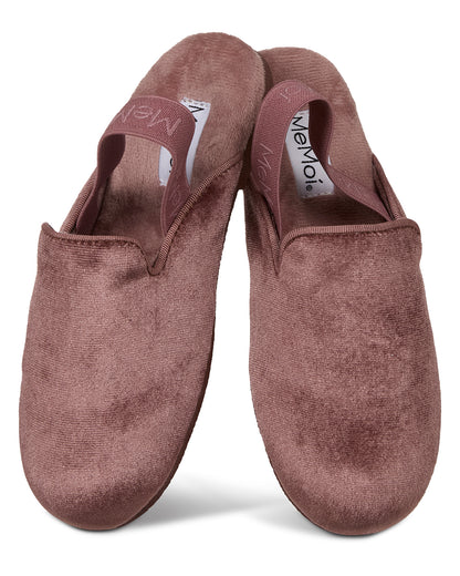 Kids' Velvet Sling Back Slippers : Color: Blush