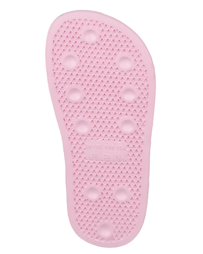 Boys and Girls Super-Soft Cushioned "Hello Summer" Slide Sandal : Color: Pink