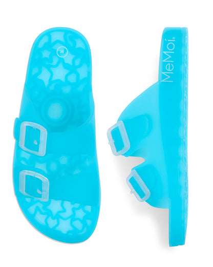 Kids Double-Buckle Jelly Slide Sandal : Color: Blue
