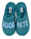 Good Nite Kids Sherpa Slipper : Color: Tropical Teal