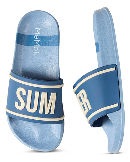 Kids "Summer" EVA-Cushioned Slip-On Slide Sandal with 3D Graphics