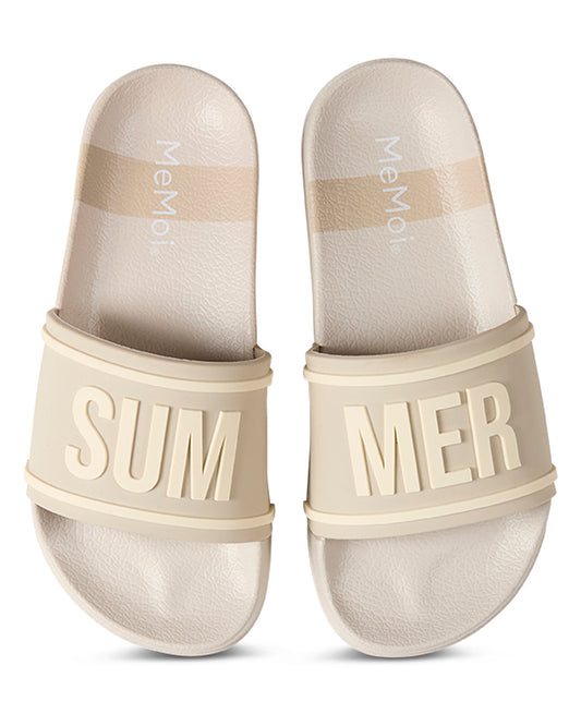 Kids "Summer" EVA-Cushioned Slip-On Slide Sandal with 3D Graphics