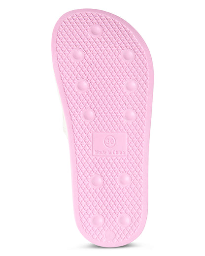 Girls "Fun In The Sun" EVA-Cushioned Slip-On Slide Sandal with 3D Graphics