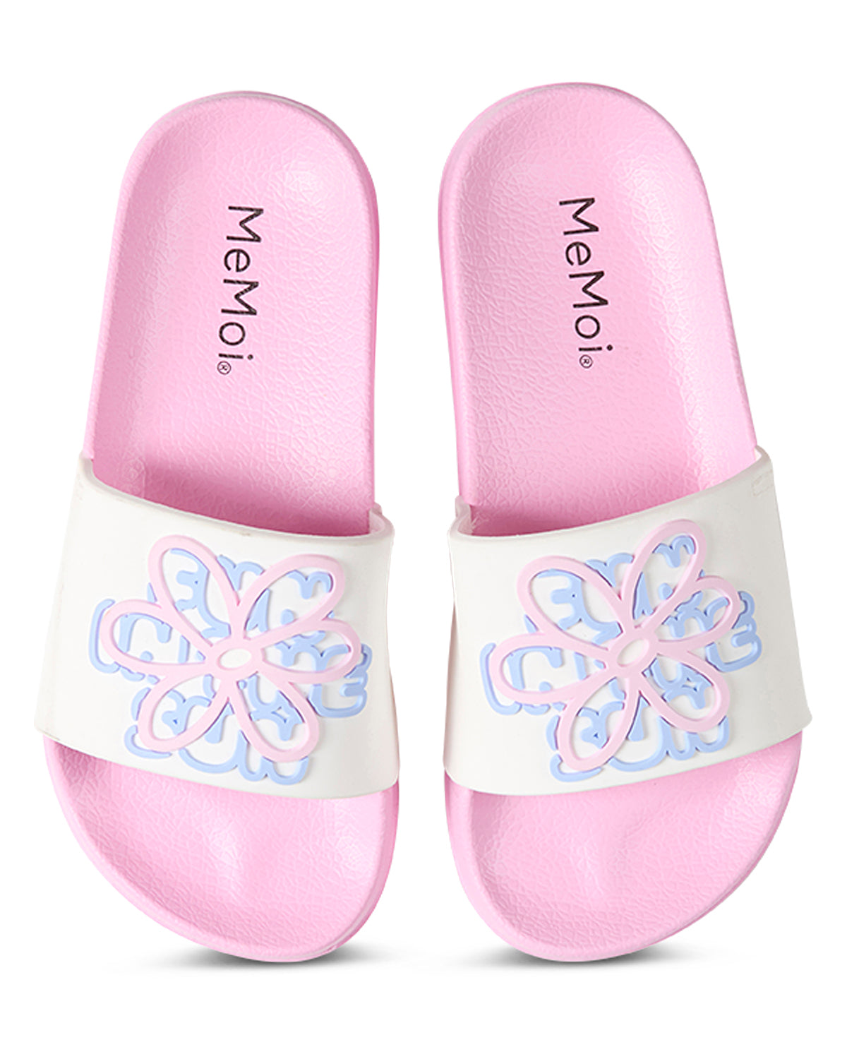 Girls "Fun In The Sun" EVA-Cushioned Slip-On Slide Sandal with 3D Graphics