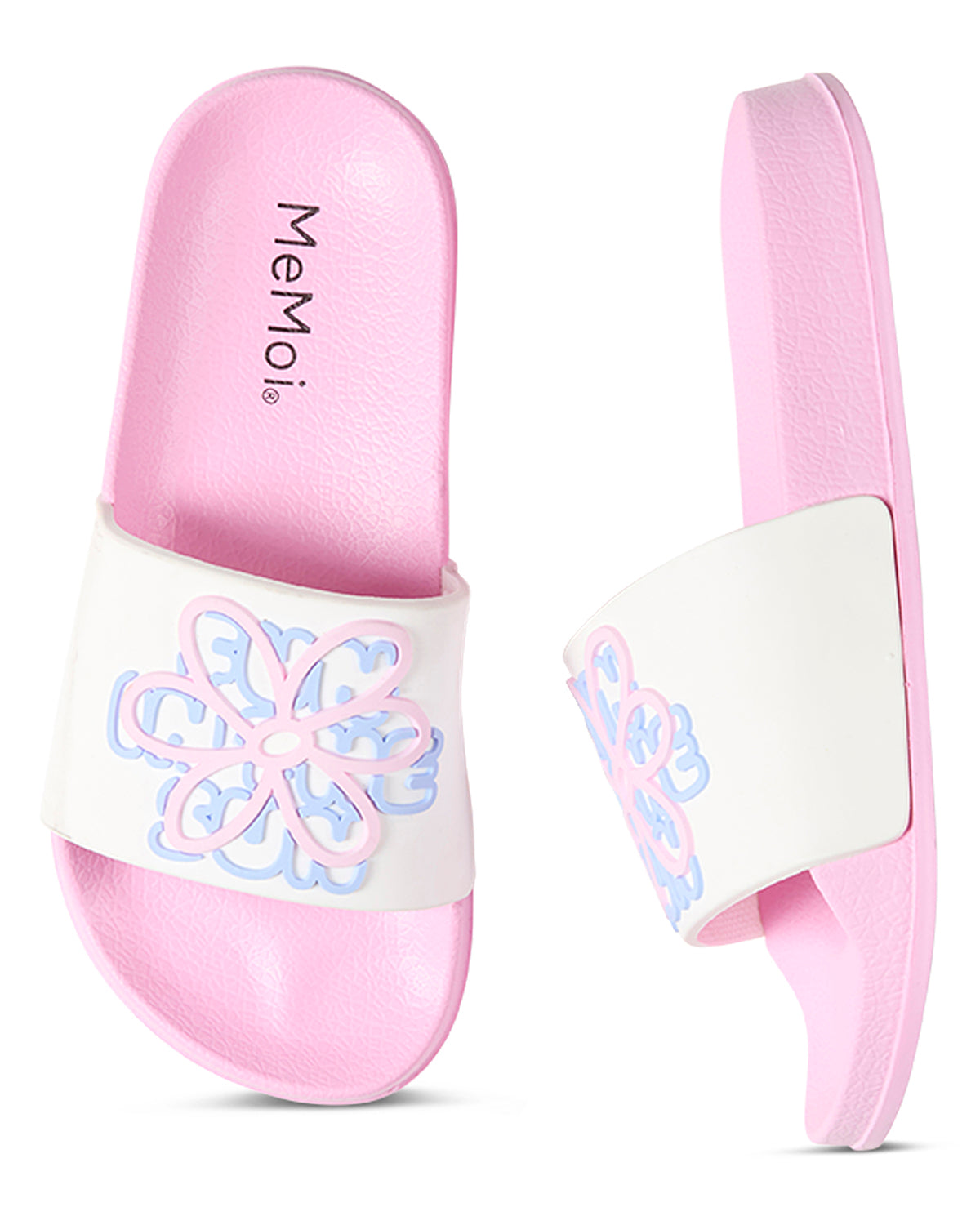Girls "Fun In The Sun" EVA-Cushioned Slip-On Slide Sandal with 3D Graphics
