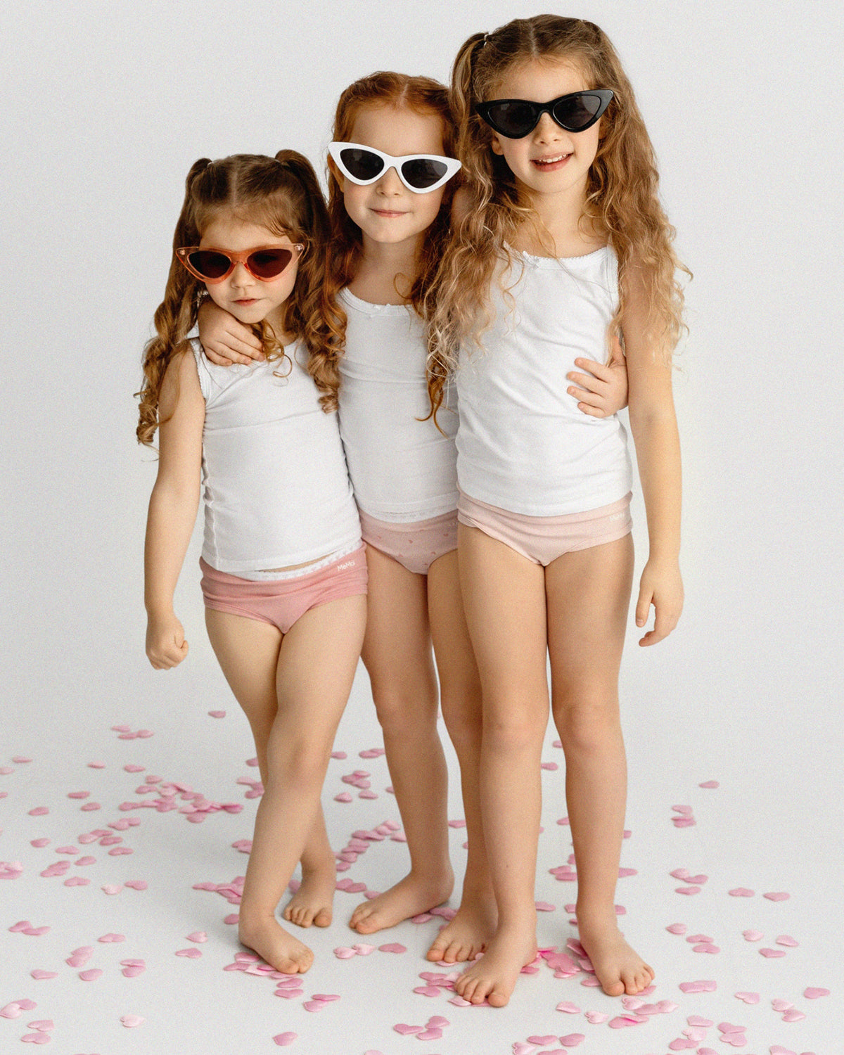 3-Pack Cotton Blend Lightweight Girl’s Camisoles : Color: White