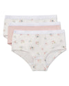 Girls' 3 Pair Pack Ditsy Floral Multi Briefs : Color: Winter White-Pink