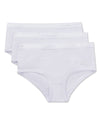 Girls' 3 Pair Pack Solid Briefs : Color: White-White-White