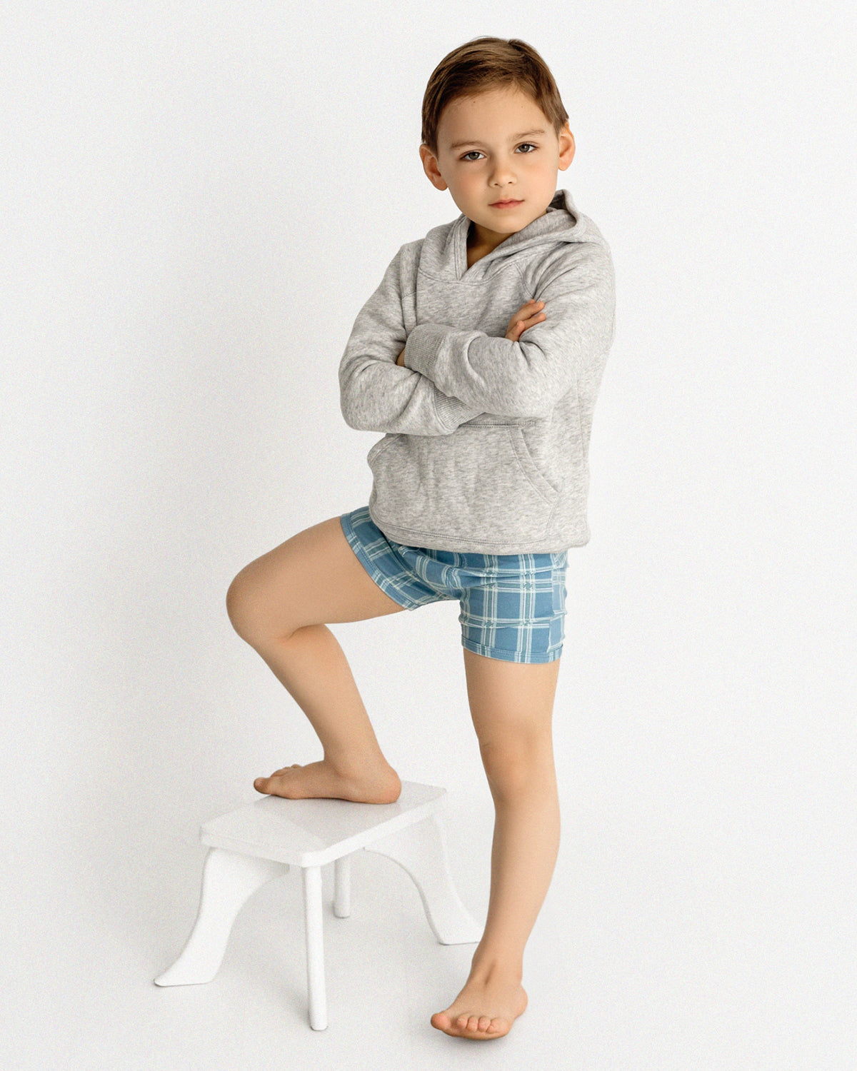 Boys' 3 Pair Pack Plaid Multi Boxer Briefs : Color: Blue Multi