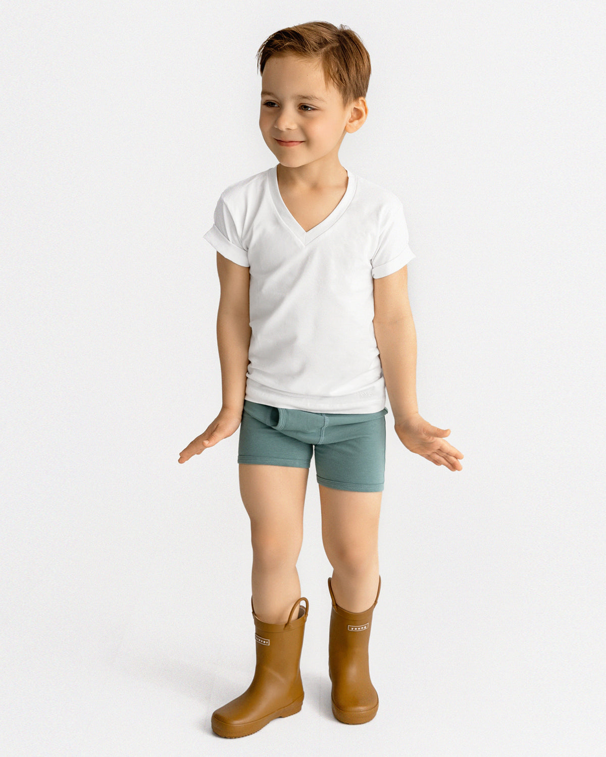 Boys' 3 Pair Pack Plaid Multi Boxer Briefs : Color: Green Multi