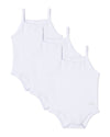 3 Pair Pack Unisex Baby and Toddler Combed Cotton Rich Bodysuits : Color: White-White-White