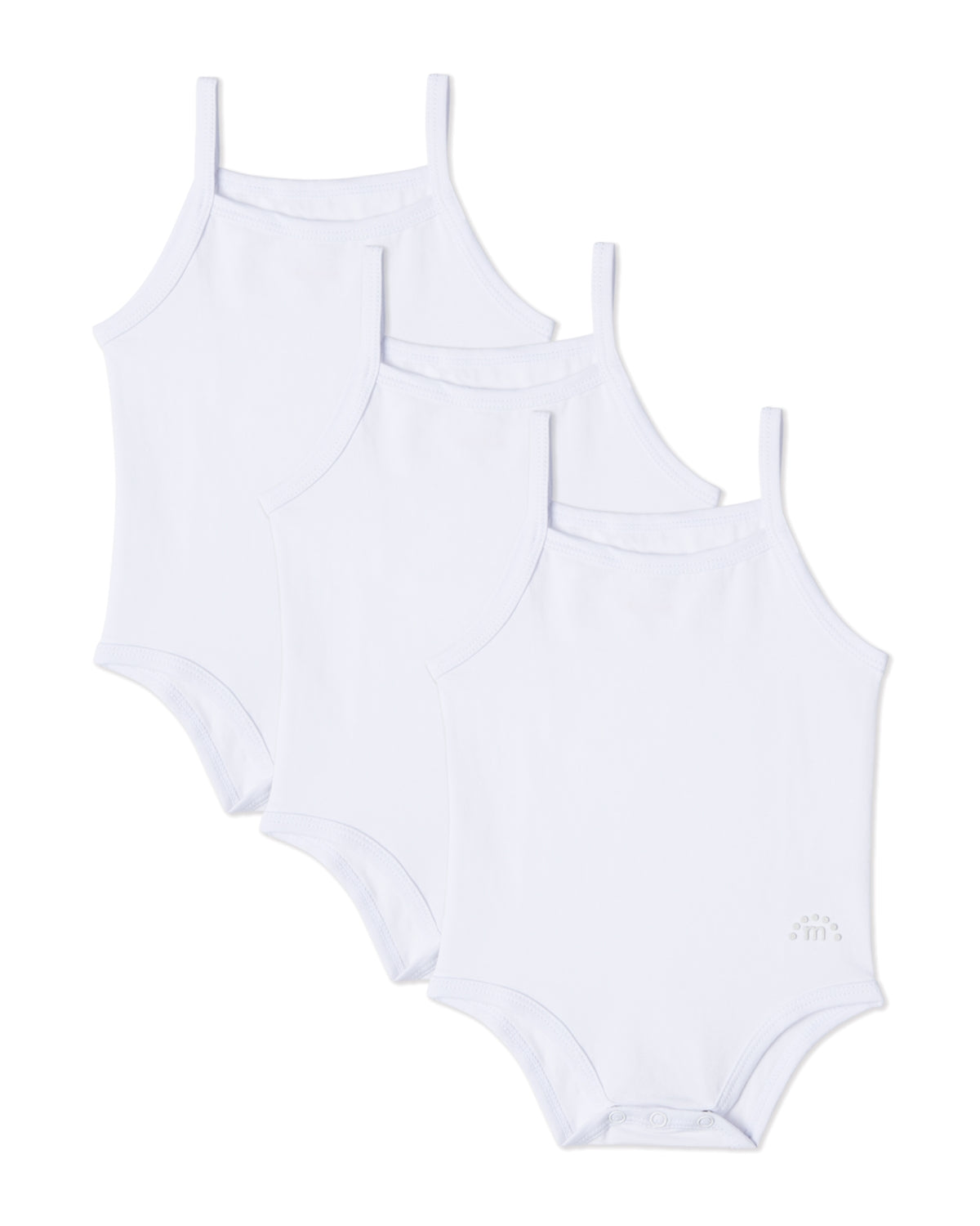 3 Pair Pack Unisex Baby and Toddler Combed Cotton Rich Bodysuits : Color: White-White-White