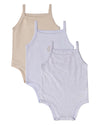 3 Pack Baby "Playful Bunny" Cotton / Modal Tag-Free Bodysuits
