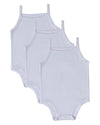 3 Pack Unisex Baby Cotton / Modal Tag-Free Solid White Bodysuits