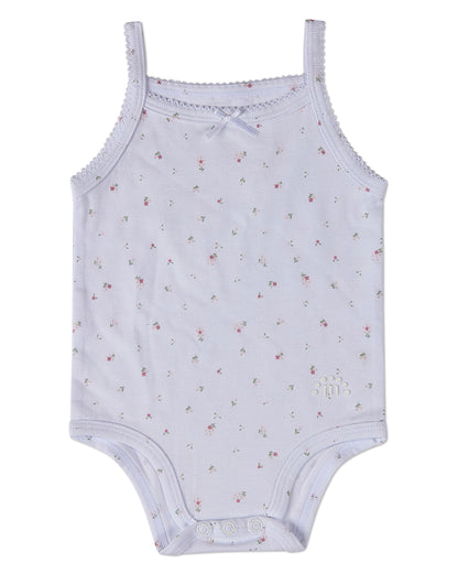 3 Pack Baby Girls Cotton / Modal Bodysuits - Florals, Stripes, Solid