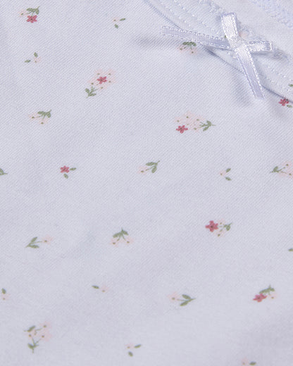3 Pack Baby Girls Cotton / Modal Bodysuits - Florals, Stripes, Solid