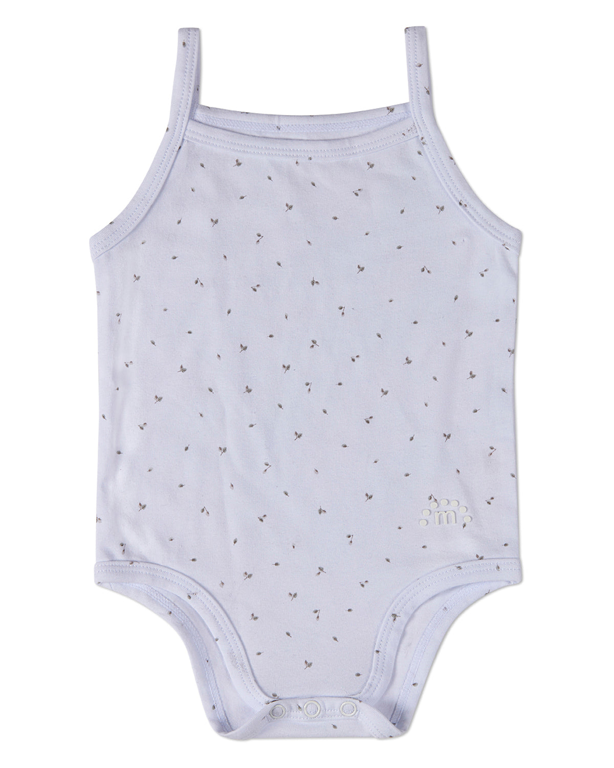 3 Pack Baby Cotton / Modal Bodysuits - Petite Leaves, Stripes, Solid