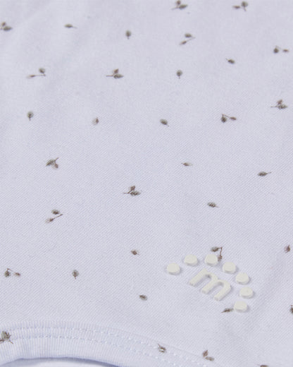 3 Pack Baby Cotton / Modal Bodysuits - Petite Leaves, Stripes, Solid