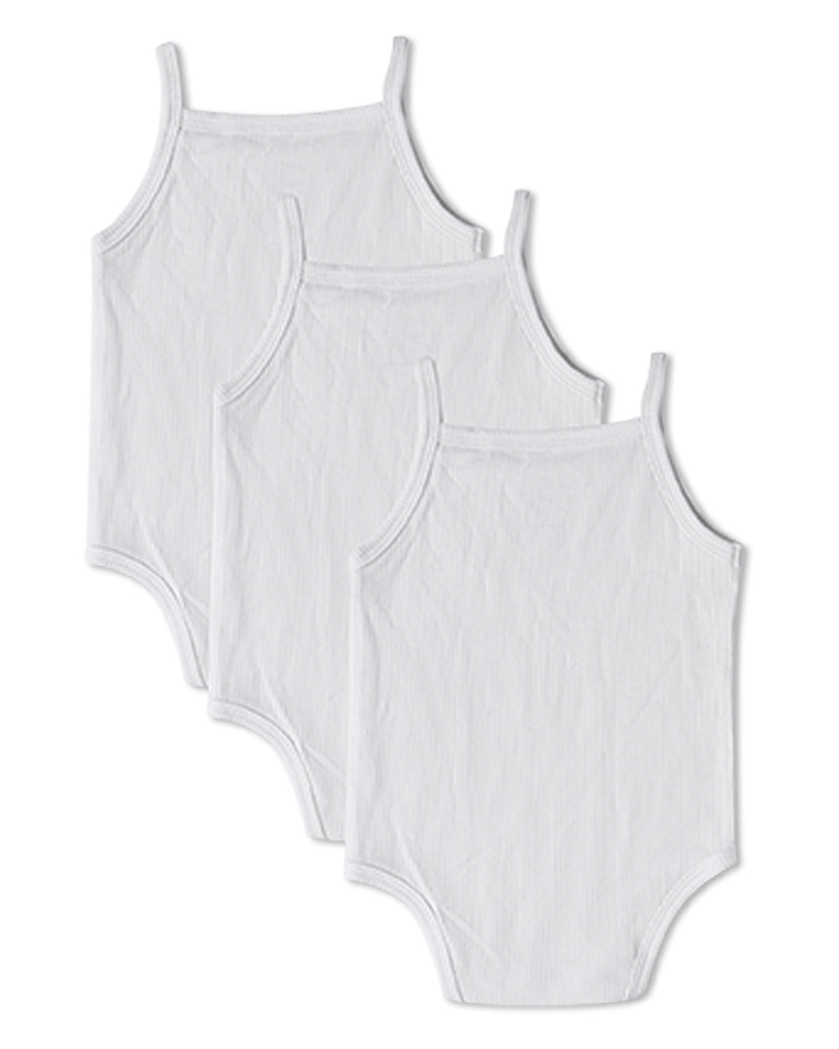 3 Pack Baby Mini-Ribbed Stretch Modal Solid-Color Bodysuits