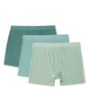 3 Pair Boys Ribbed Modal Blend Tag-Free Boxer Briefs, Solid Colors