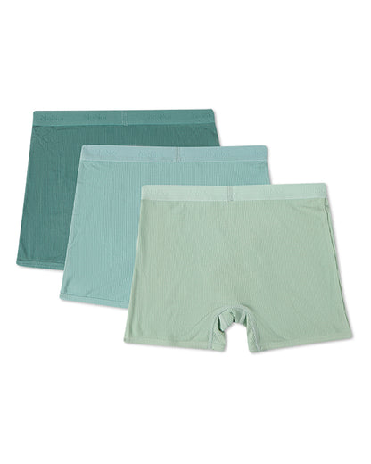 3 Pair Boys Ribbed Modal Blend Tag-Free Boxer Briefs, Solid Colors