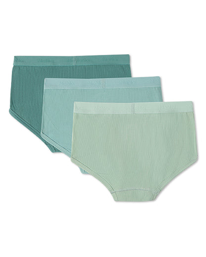 3 Pair Boys Ribbed Modal Blend Tag-Free Briefs, Solid Colors