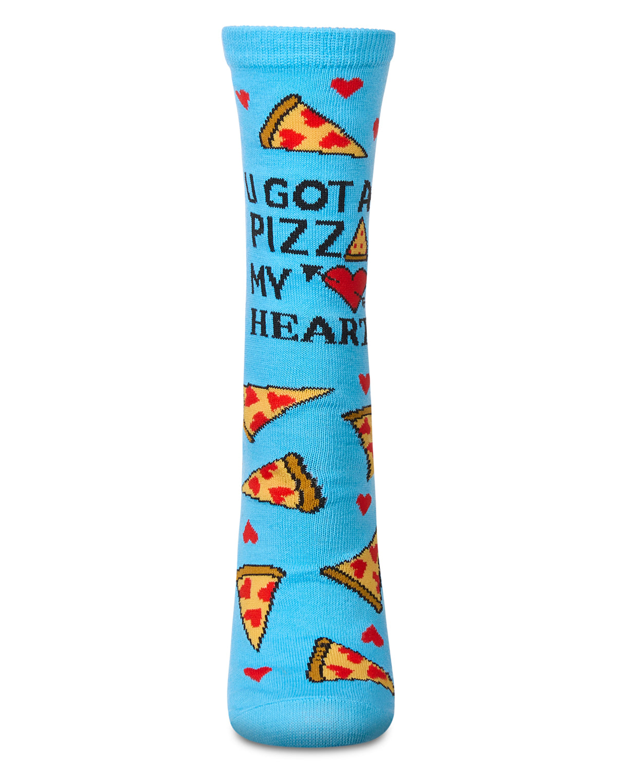 U Gotta Pizza My Heart Greeting Card Socks : Color: Blue Grotto