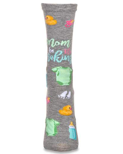 Mama In the Making Greeting Card Socks : Color: Med Gray Heather