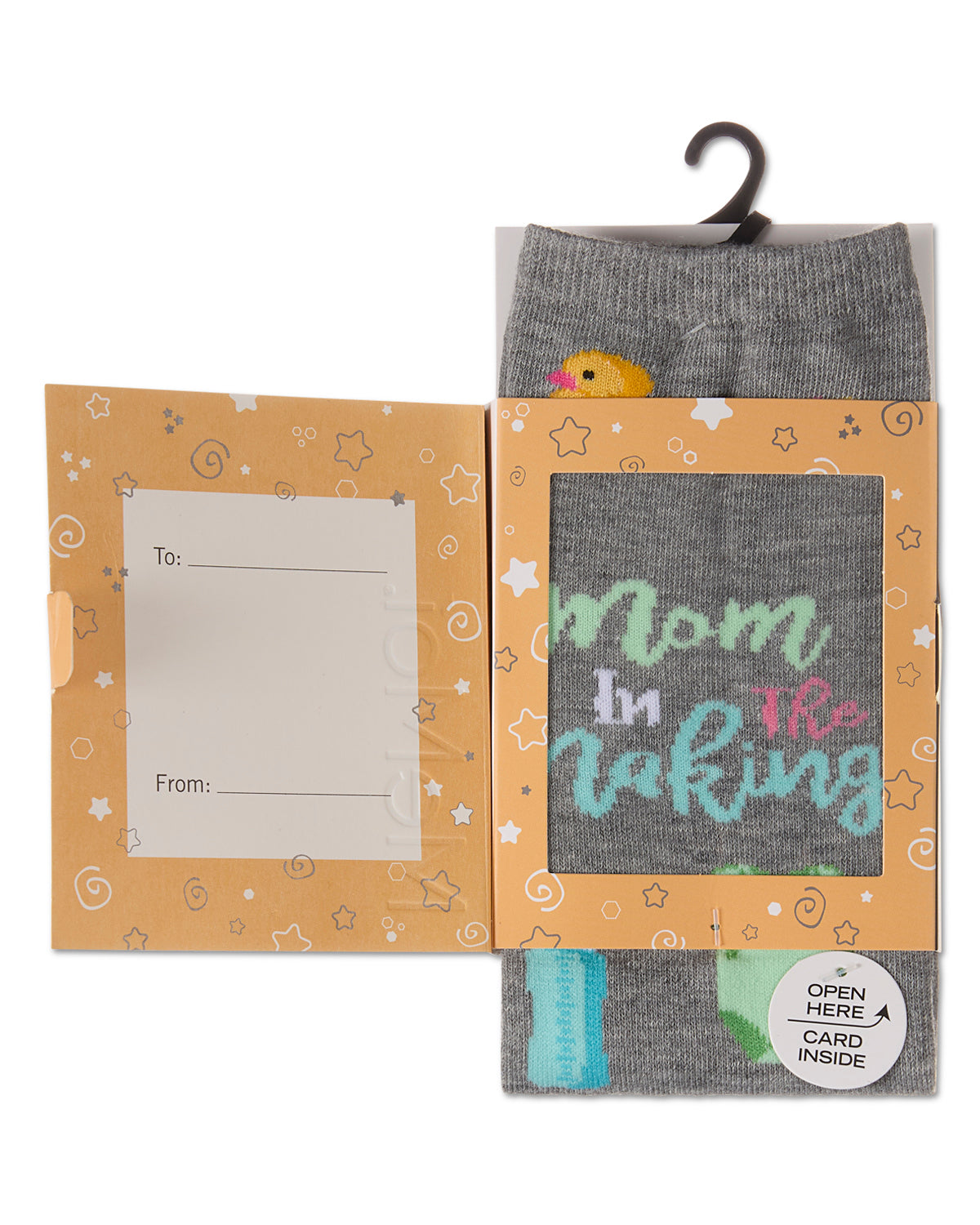 Mama In the Making Greeting Card Socks : Color: Med Gray Heather