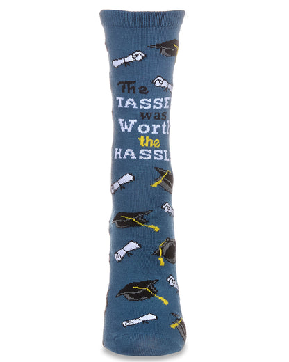 The Tassel Was Worth The Hassle Greeting Card Socks : Color: Blue Nights