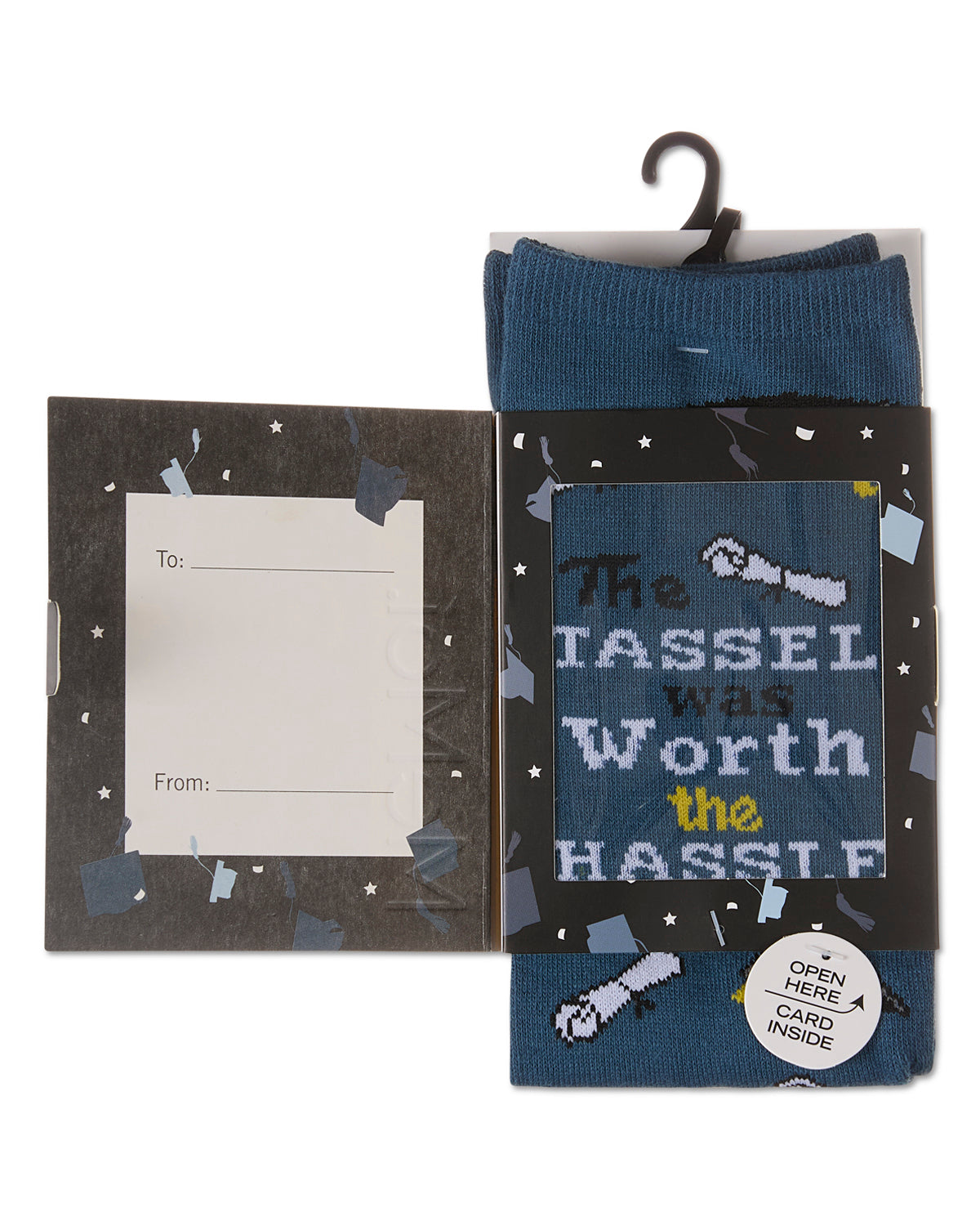 The Tassel Was Worth The Hassle Greeting Card Socks : Color: Blue Nights