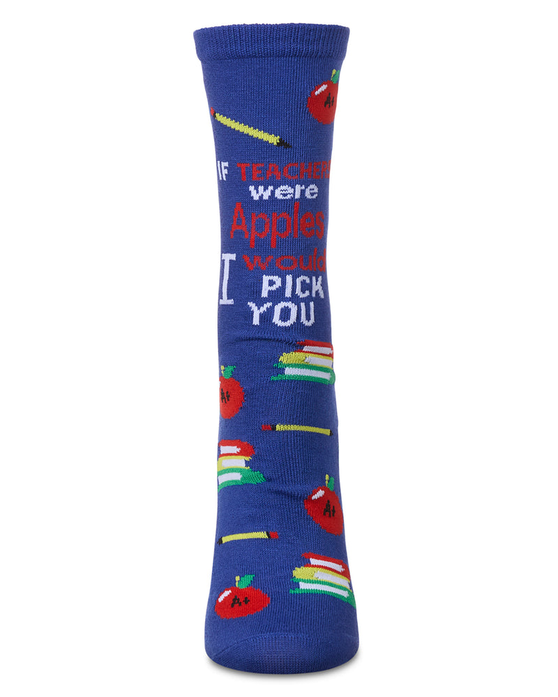 If Teachers Were Apples Greeting Card Crew Socks