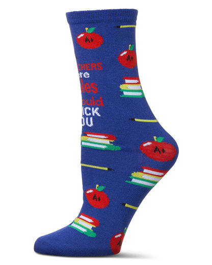 If Teachers Were Apples Greeting Card Crew Socks : Color: Surf the Web
