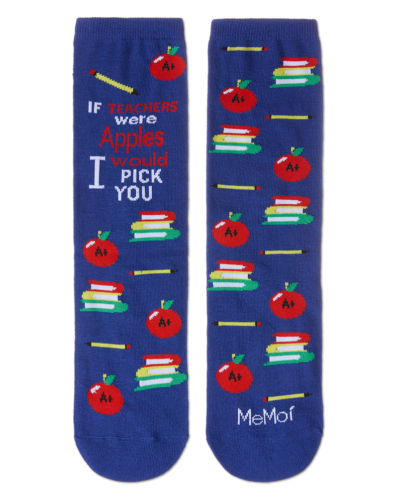 If Teachers Were Apples Greeting Card Crew Socks