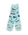 Get Whale Soon Greeting Card Crew Socks : Color: Light Blue
